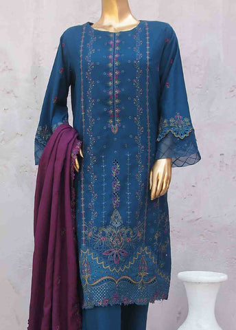 Bin Saeed Fabric - SMB-055-3 Piece Linen Embroidered collection