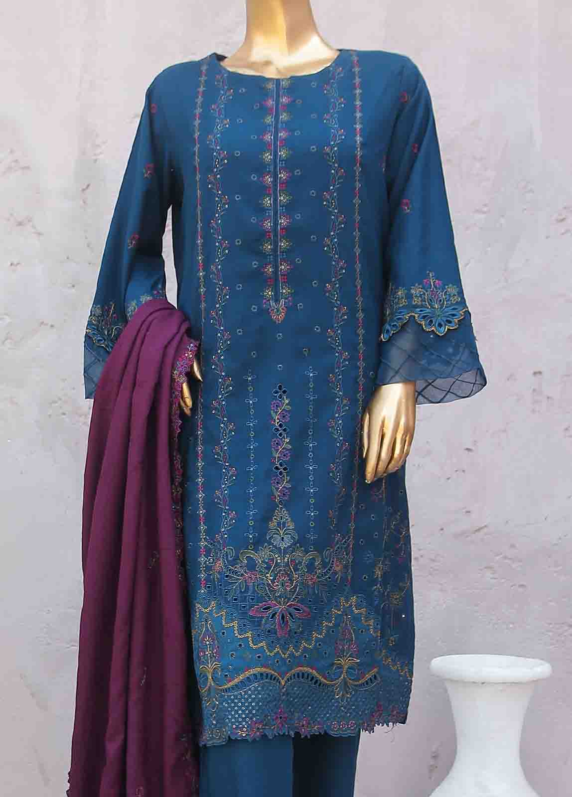 SMB-055-3 Piece Linen Embroidered collection