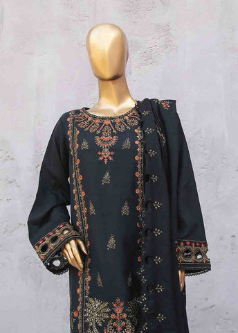 Bin Saeed Fabric - SMB-056-3 Piece Linen Embroidered collection