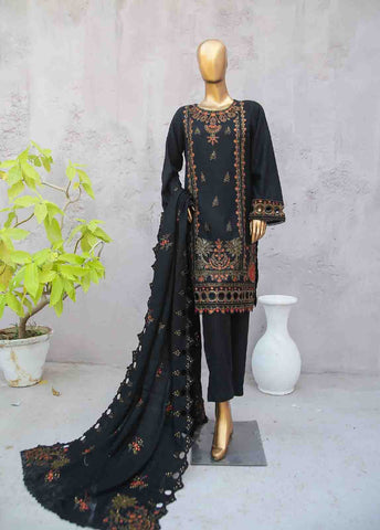 Bin Saeed Fabric - SMB-056-3 Piece Linen Embroidered collection