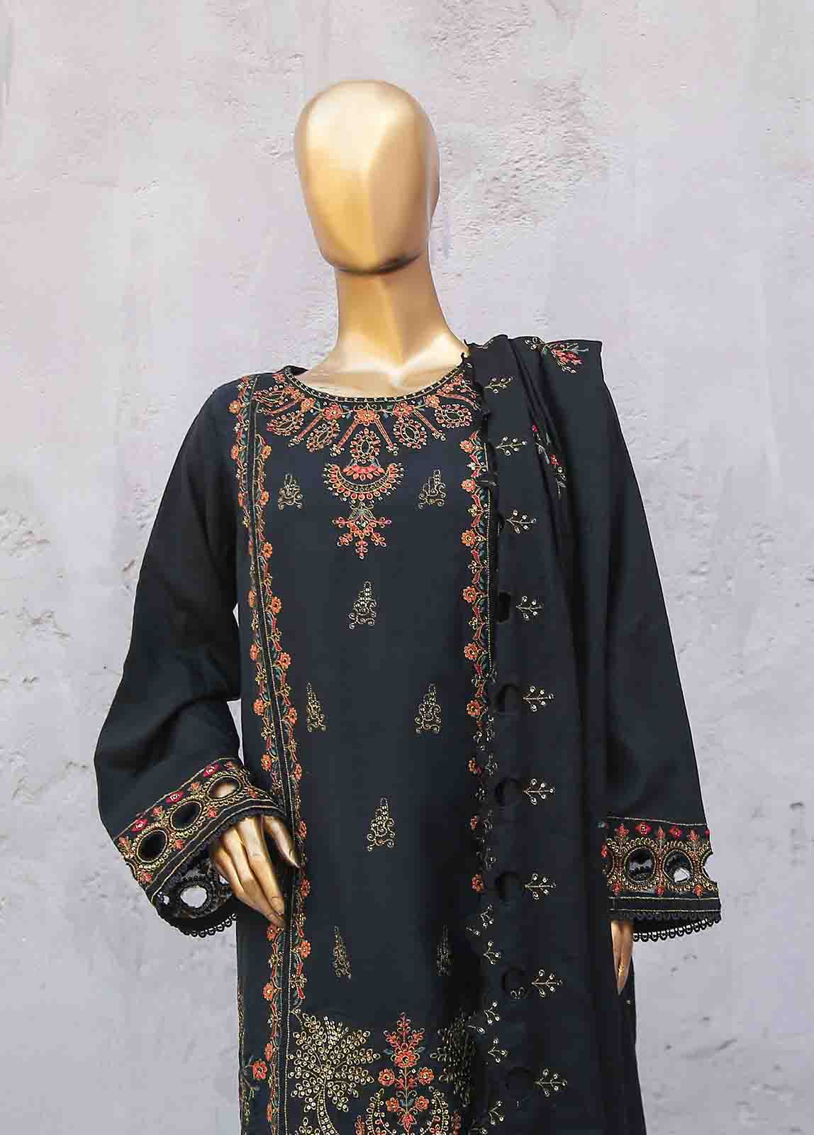 SMB-056-3 Piece Linen Embroidered collection