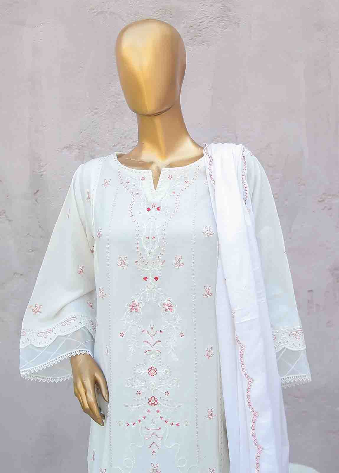 Bin Saeed Fabric - SMB-057-B-3 Piece Linen Embroidered collection