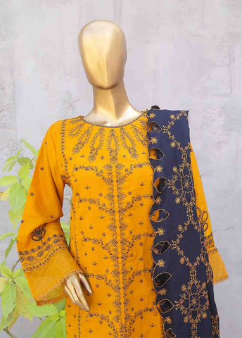 Bin Saeed Fabric - SMB-058-3 Piece Linen Embroidered collection