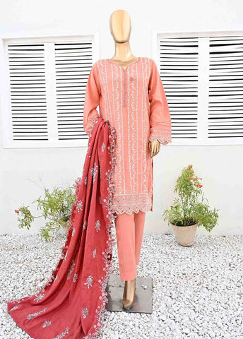 Bin Saeed Fabric - SMB-059-3 Piece Linen Embroidered collection