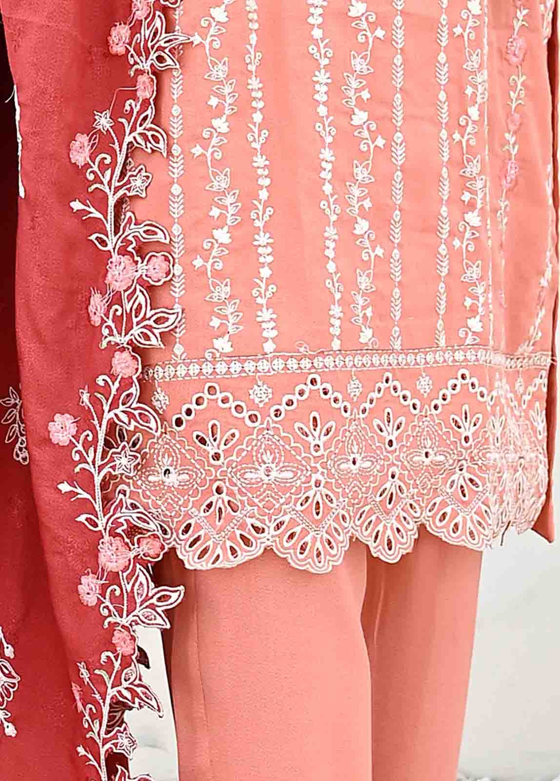 Bin Saeed Fabric - SMB-059-3 Piece Linen Embroidered collection