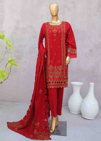Bin Saeed Fabric - SMB-061-3 Piece Linen Embroidered collection