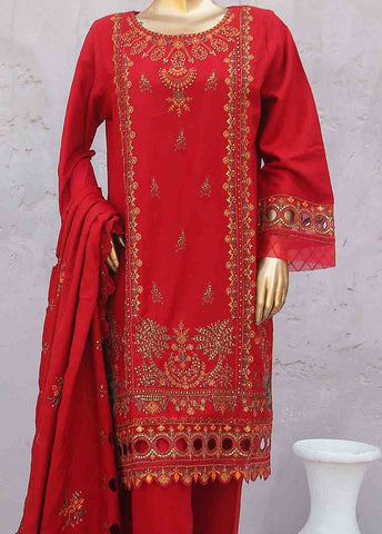 Bin Saeed Fabric - SMB-061-3 Piece Linen Embroidered collection