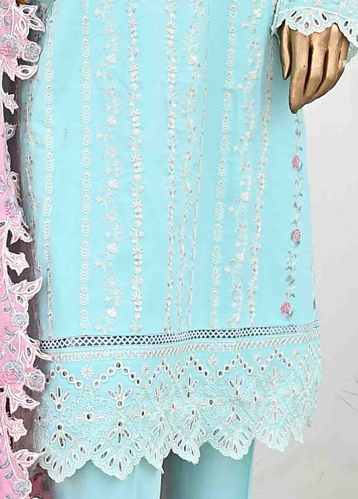 Bin Saeed Fabric - SMB-062-3 Piece Linen Embroidered collection