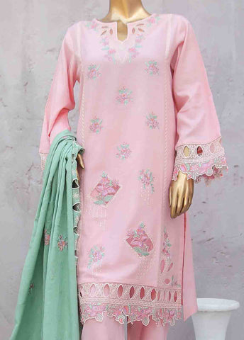 Bin Saeed Fabric - SMB-063-3 Piece Linen Embroidered collection