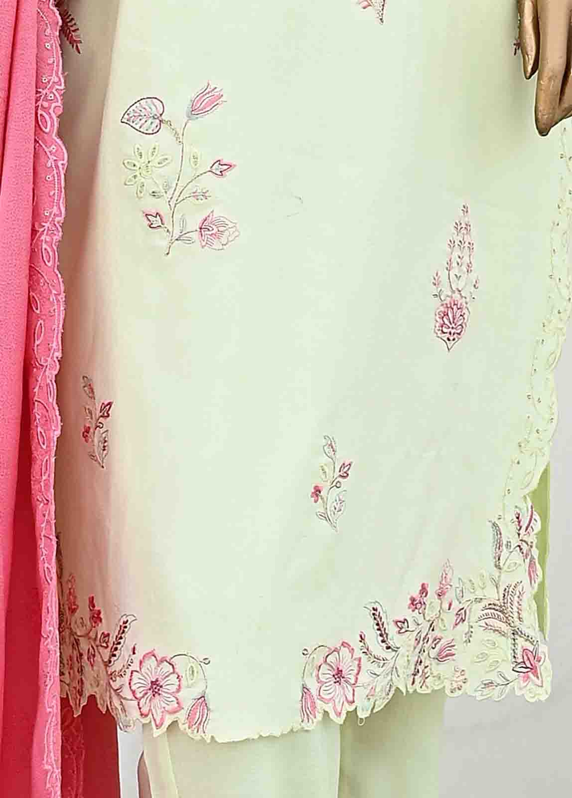 Bin Saeed Fabric - SMB-065-3 Piece Linen Embroidered collection