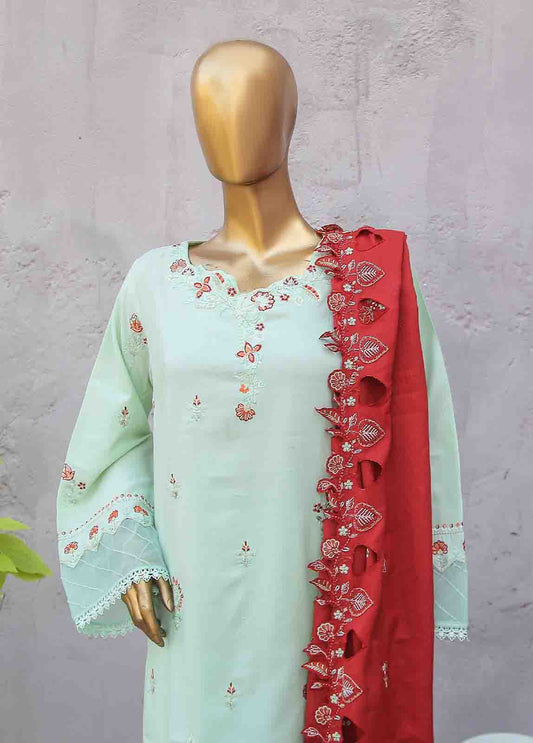 SMB-065-B-3 Piece Linen Embroidered collection
