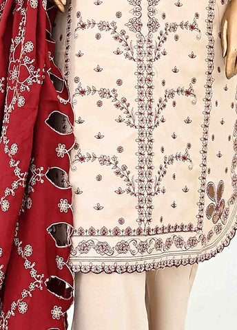 Bin Saeed Fabric - SMB-066-3 Piece Linen Embroidered collection