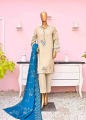 SMB-078-3 Piece Linen Embroidered collection