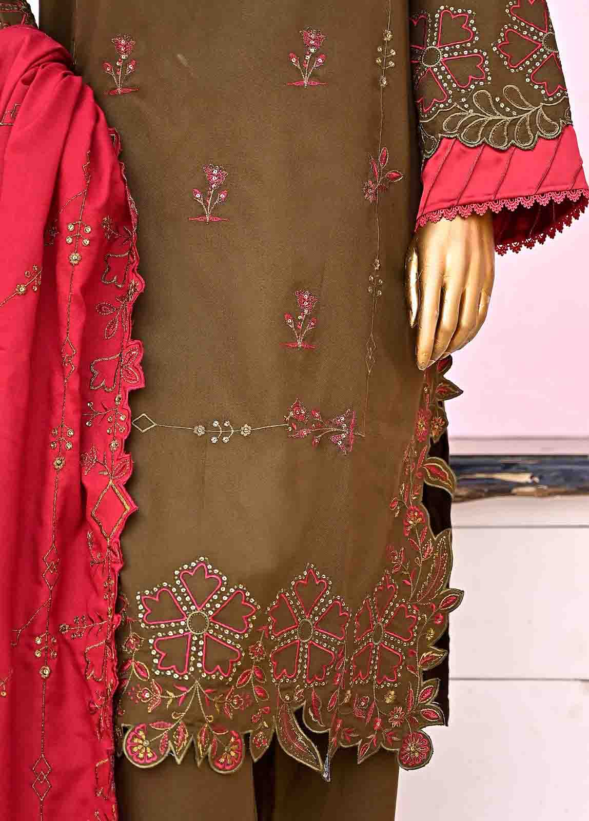SMB-079-3 Piece Linen Embroidered collection