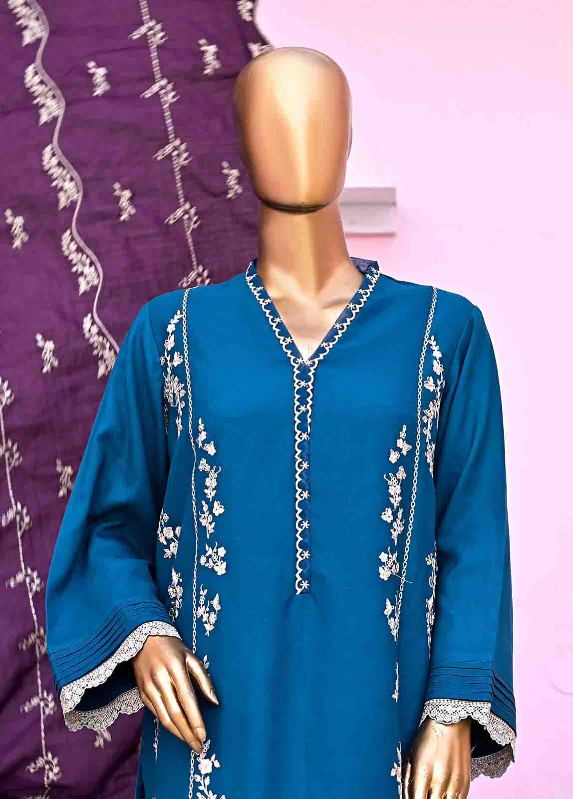SMB-081-3 Piece Linen Embroidered collection
