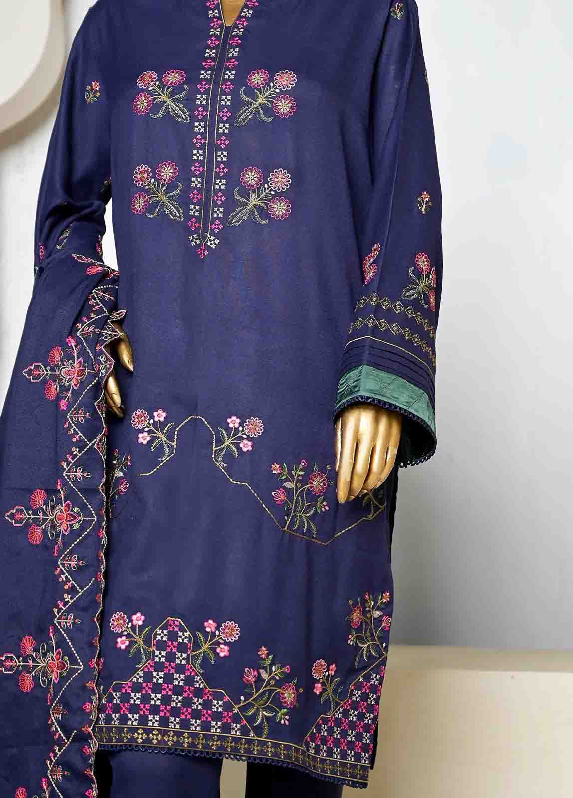 SMB-082-3 Piece Linen Embroidered collection