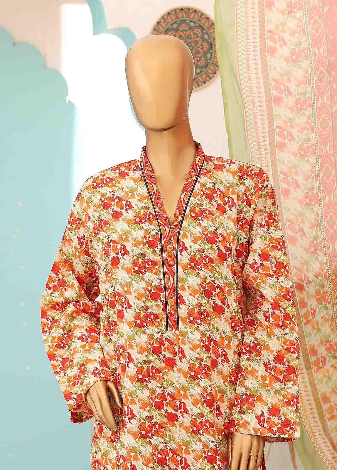 Bin Saeed Fabric - SMCD-0111- 3 Piece Printed Stitched Suit
