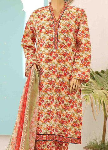 Bin Saeed Fabric - SMCD-0111- 3 Piece Printed Stitched Suit