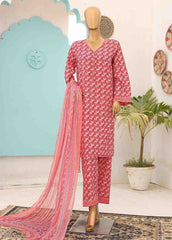 SMCD-0112- 3 Piece Printed Stitched Suit