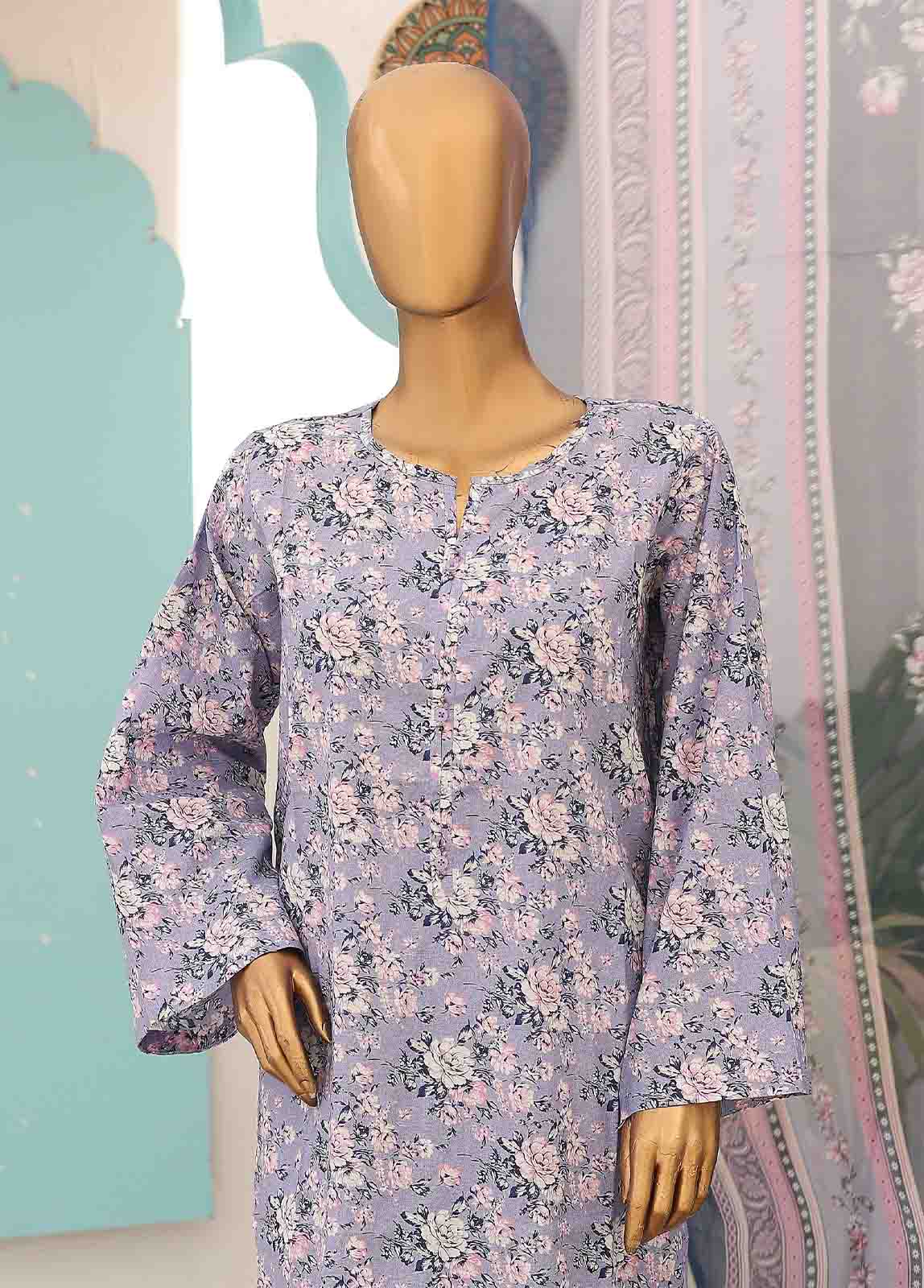 Bin Saeed Fabric - SMCD-0117- 3 Piece Printed Stitched Suit