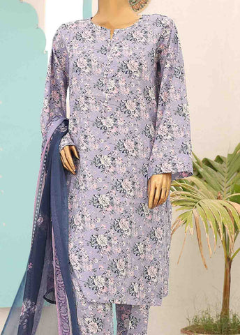 Bin Saeed Fabric - SMCD-0117- 3 Piece Printed Stitched Suit