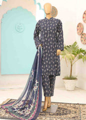 SMCD-0118- 3 Piece Printed Stitched Suit