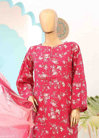 Bin Saeed Fabric - SMCD-0119- 3 Piece Printed Stitched Suit