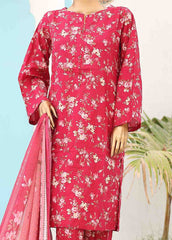 SMCD-0119- 3 Piece Printed Stitched Suit