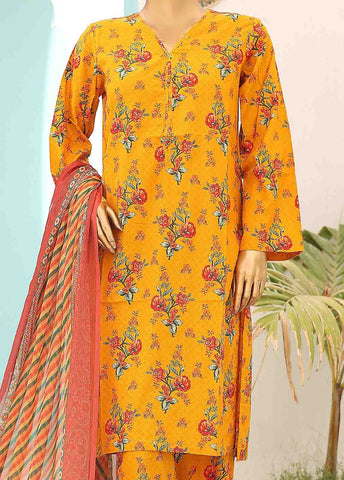 Bin Saeed Fabric - SMCD-0120- 3 Piece Printed Stitched Suit