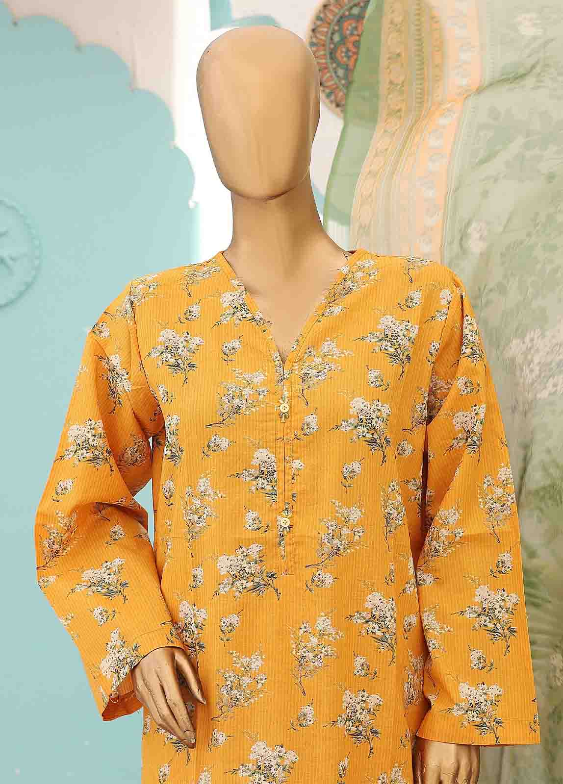Bin Saeed Fabric - SMCD-0122- 3 Piece Printed Stitched Suit