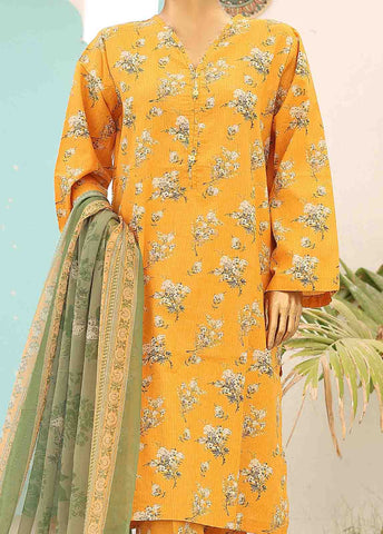 Bin Saeed Fabric - SMCD-0122- 3 Piece Printed Stitched Suit