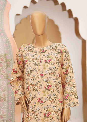 Bin Saeed Fabric - SMCD-077- 3 Piece Printed Cotton Suit