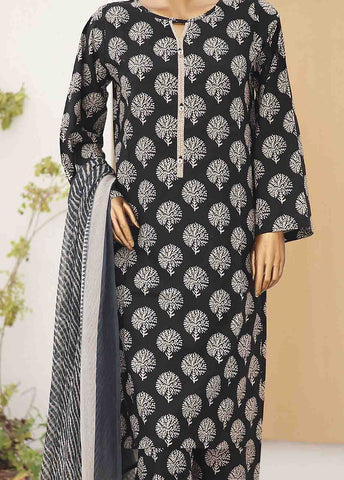 Bin Saeed Fabric - SMCD-080- 3 Piece Printed Cotton Suit
