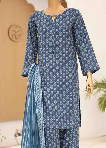 Bin Saeed Fabric - SMCD-083- 3 Piece Printed Suit