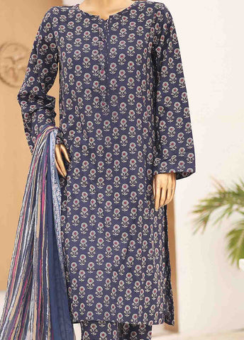 Bin Saeed Fabric - SMCD-084- 3 Piece Printed Lawn Suit