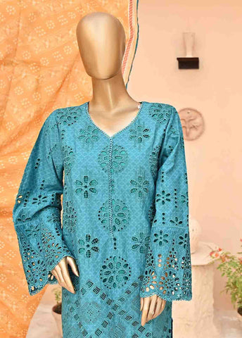 Bin Saeed Fabric - SMCK-0430-3 Piece Cutwork Kari Stitched Suit