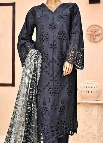 Bin Saeed Fabric - SMCK-0432-3 Piece Cutwork Kari Stitched Suit