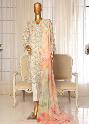 Bin Saeed Fabric - SME-0100-3 Piece Chikankari Stitched Suit