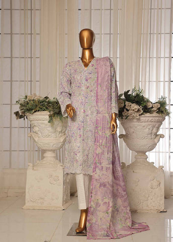 Bin Saeed Fabric - SME-0102-3 Piece Chikankari Stitched Suit