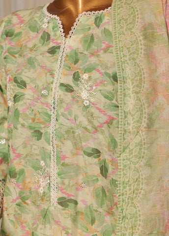 Bin Saeed Fabric - SME-0103-3 Piece Chikankari Stitched Suit