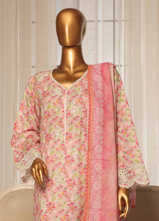 SME-0104-3 Piece Chikankari Stitched Suit