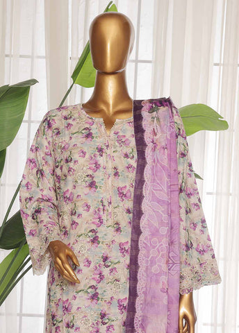 Bin Saeed Fabric - SME-0108-3 Piece Chikankari Stitched Suit