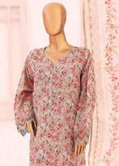 SME-0201-3 Piece LawnKari Stitched Suit