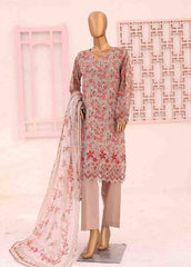 SME-0201-3 Piece LawnKari Stitched Suit