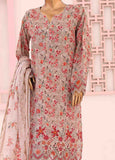 SME-0201-3 Piece LawnKari Stitched Suit
