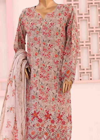 SME-0201-3 Piece LawnKari Stitched Suit