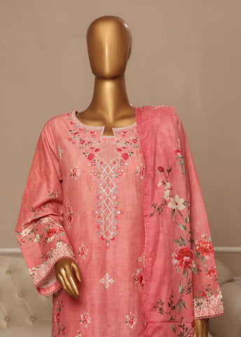 SME-030 -3 Piece Embroidered Stitched Suit