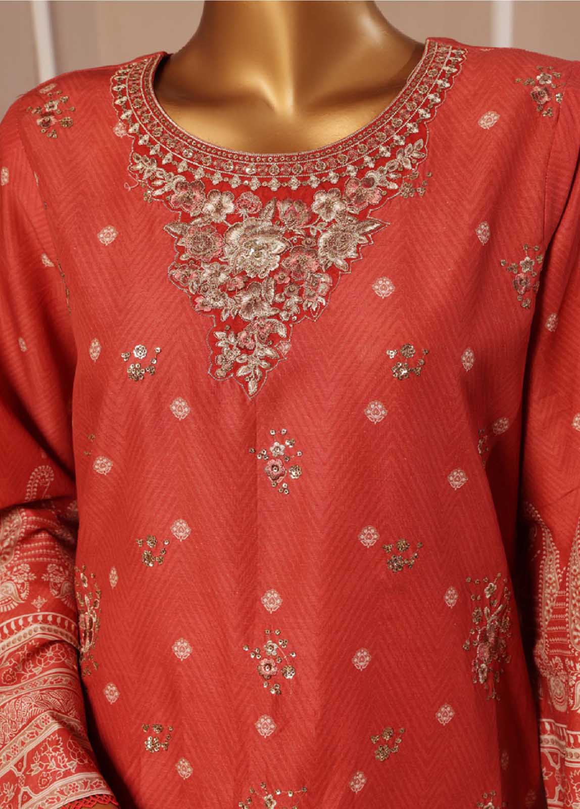 Bin Saeed Fabric - SME-032 -3 Piece Embroidered Stitched Suit