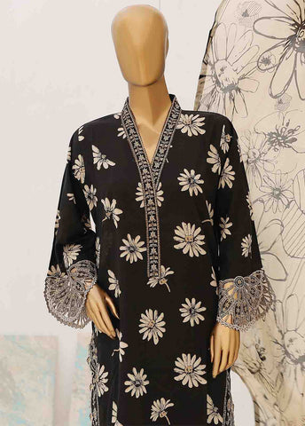 Bin Saeed Fabric - SME-0343-3 Piece Cutwork Kari Stitched Suit