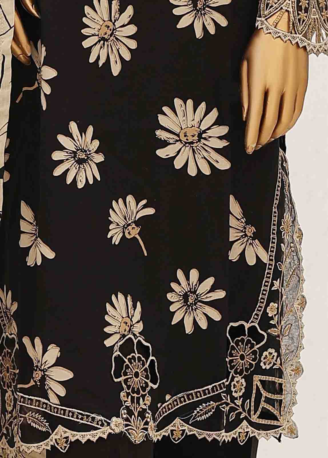 Bin Saeed Fabric - SME-0343-3 Piece Cutwork Kari Stitched Suit